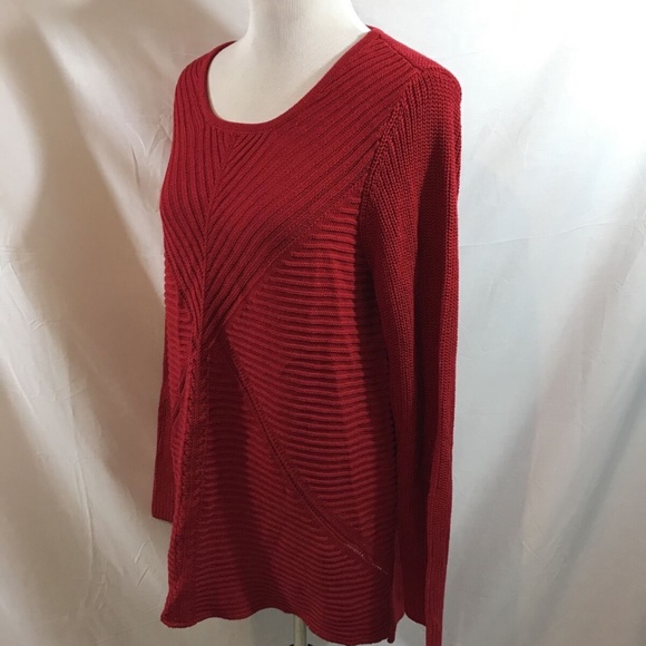 Dana Buchman red long sleeve sweater - womens XL - - Picture 2 of 5
